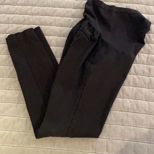 Black Motherhood Maternity Ankle Dress Pants